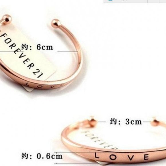 Set of 3 LOVE Bangles - Rose, White, Yellow Gold - Picture 4 of 6